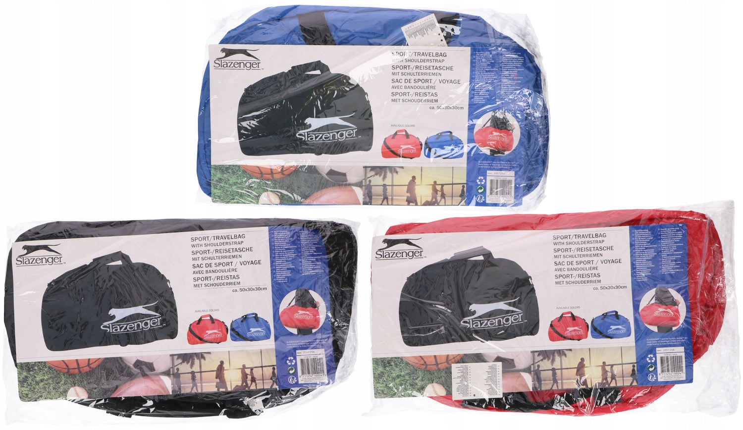 Sports bag Slazenger 50x30x30cm red for training gym pool Manufacturer code 5907038358958