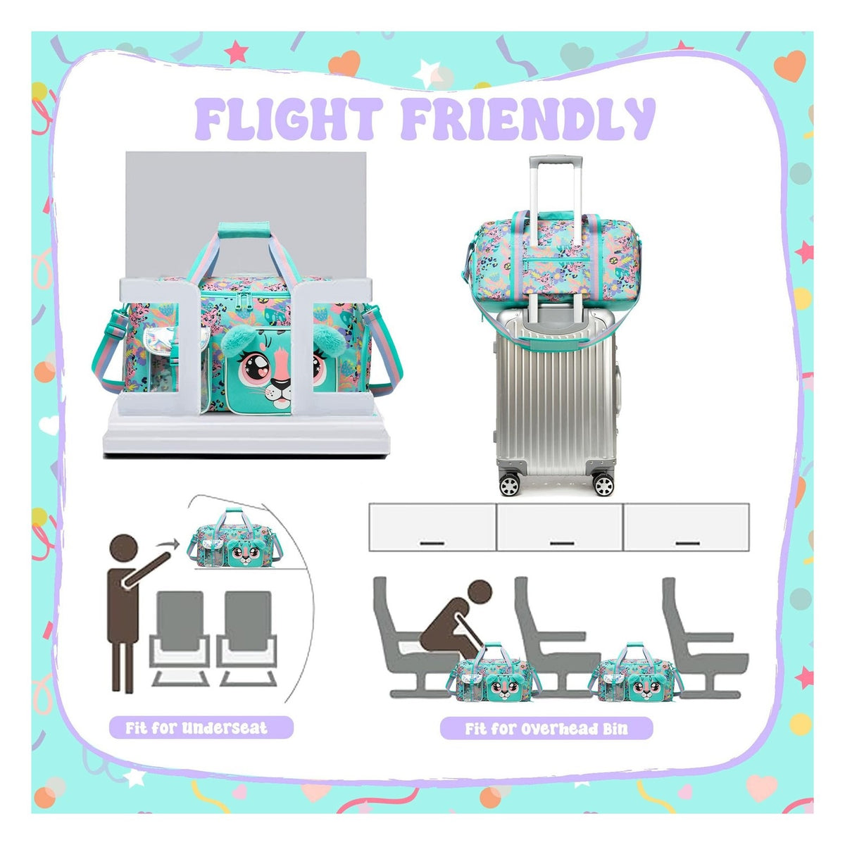 Sports bag for children with shoe compartment - for beach and sports Color white