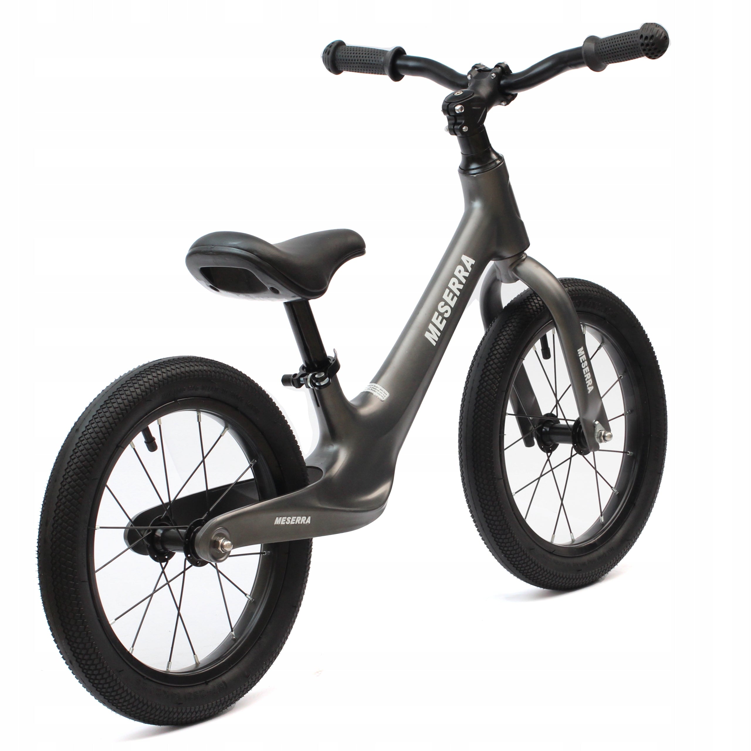 Sports balance bike rider adjustment light wheels 14" graphite gift Model Messera