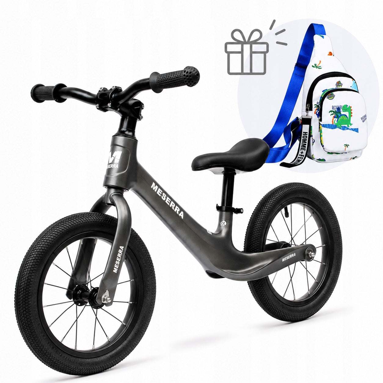 Sports balance bike rider adjustment light wheels 14" graphite gift