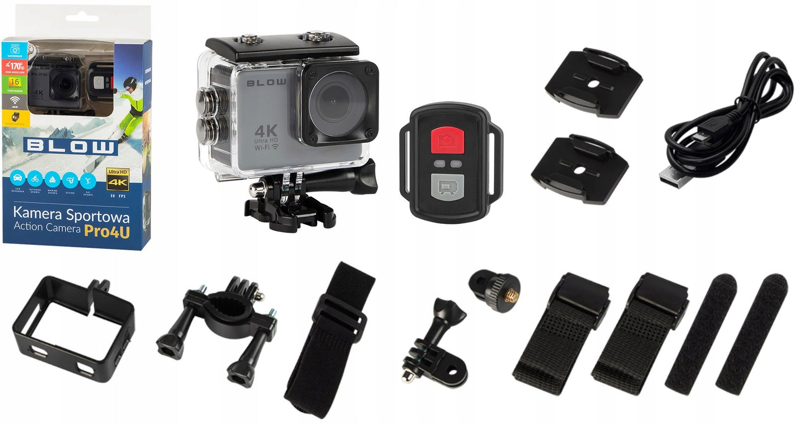 Sports camera BLOW Go Pro4U 4K Color black