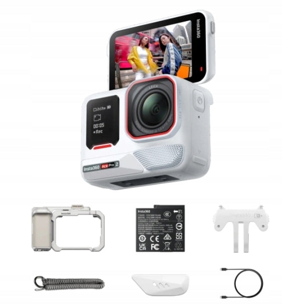 Sports camera Insta360 Ace Pro 2 8K Xplorer Bundle Arctic White SET