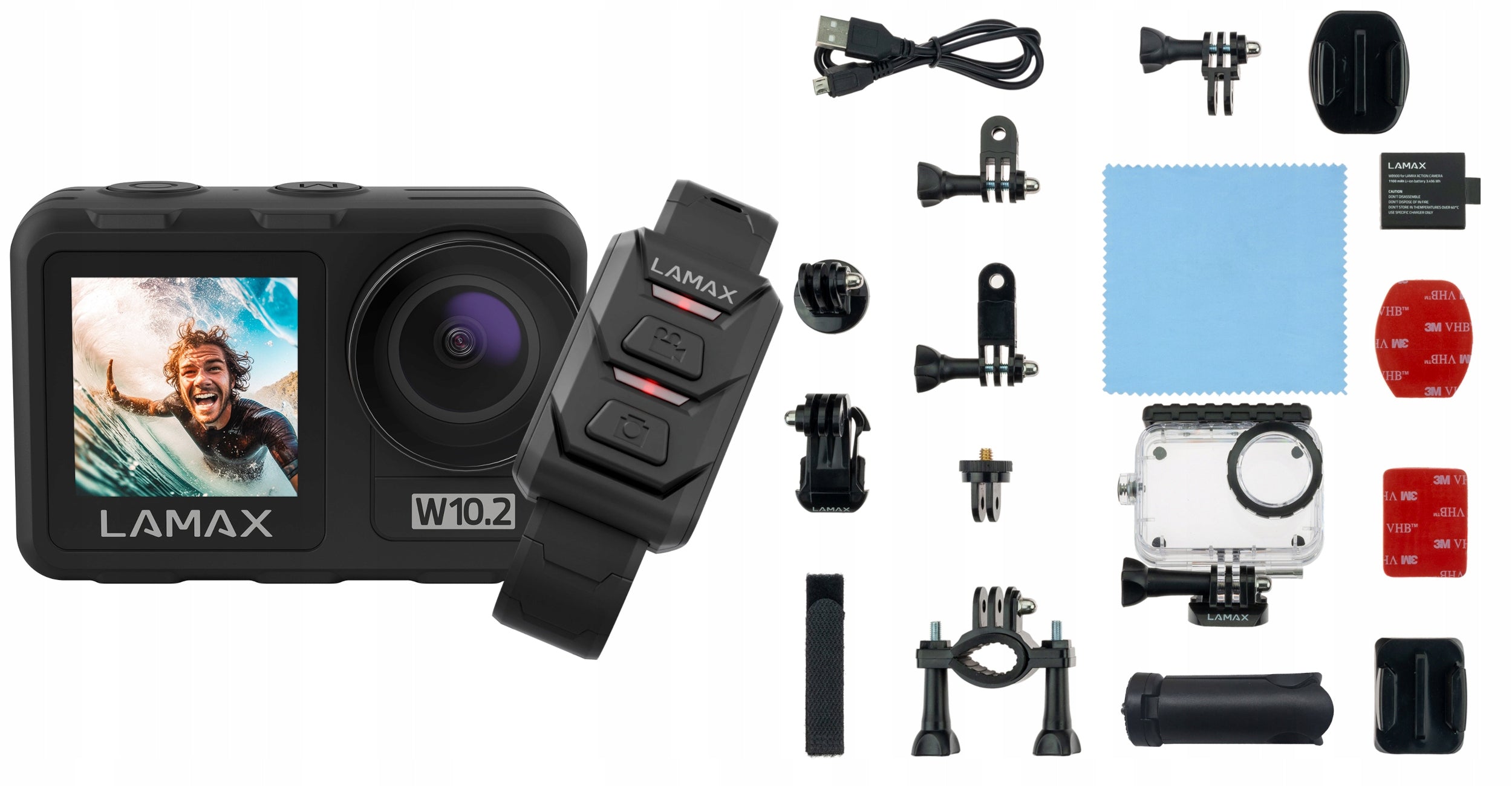 Sports camera LAMAX W10.2 4K 2 Wi-Fi 20MPx MAXsmooth 2.0 Brand Lamax