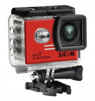 Sports camera SJCAM SJ5000X RED WIFI 4K UHD (carmode) + accessories