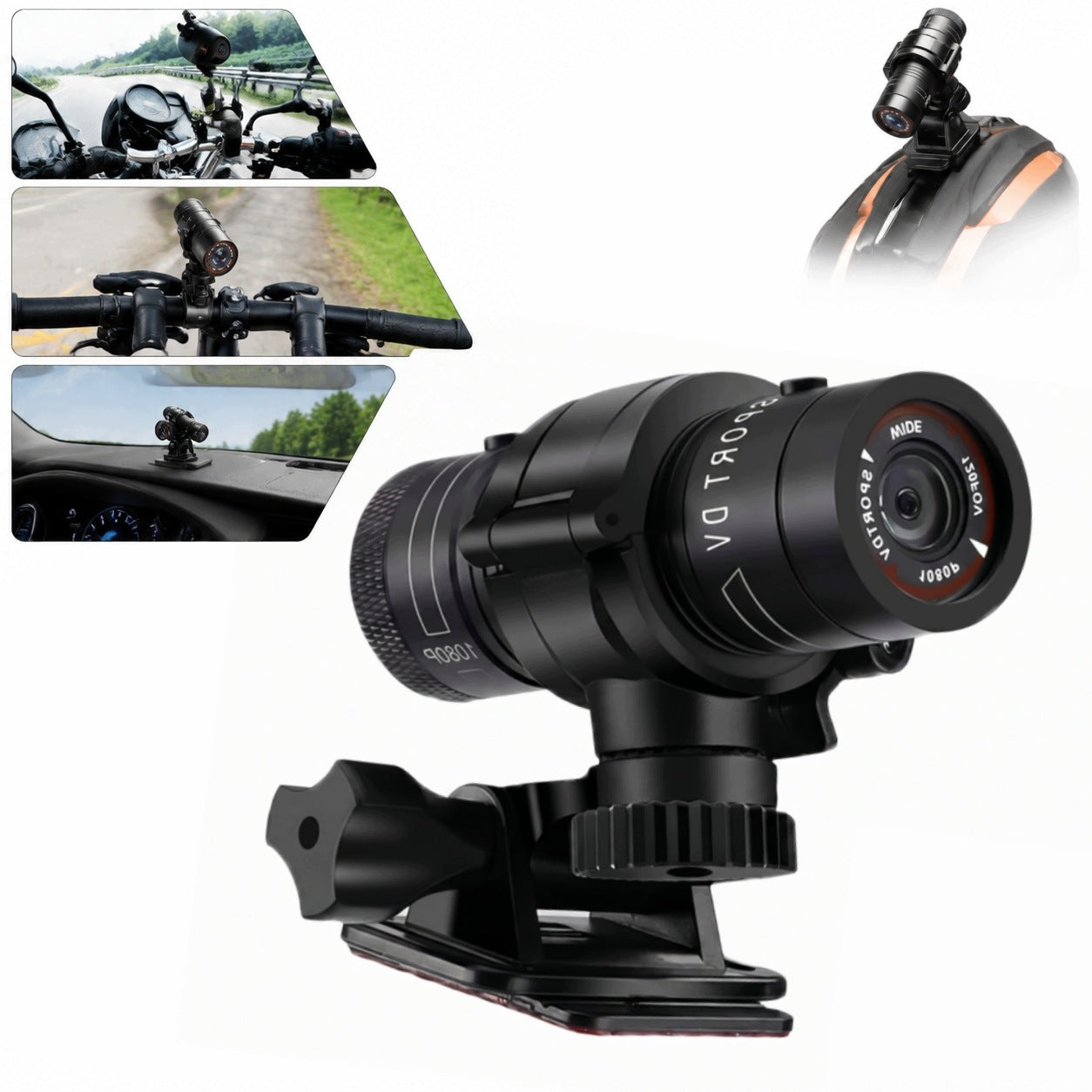 Sports camera waterproof 1080p 120° wide angle 2.5h