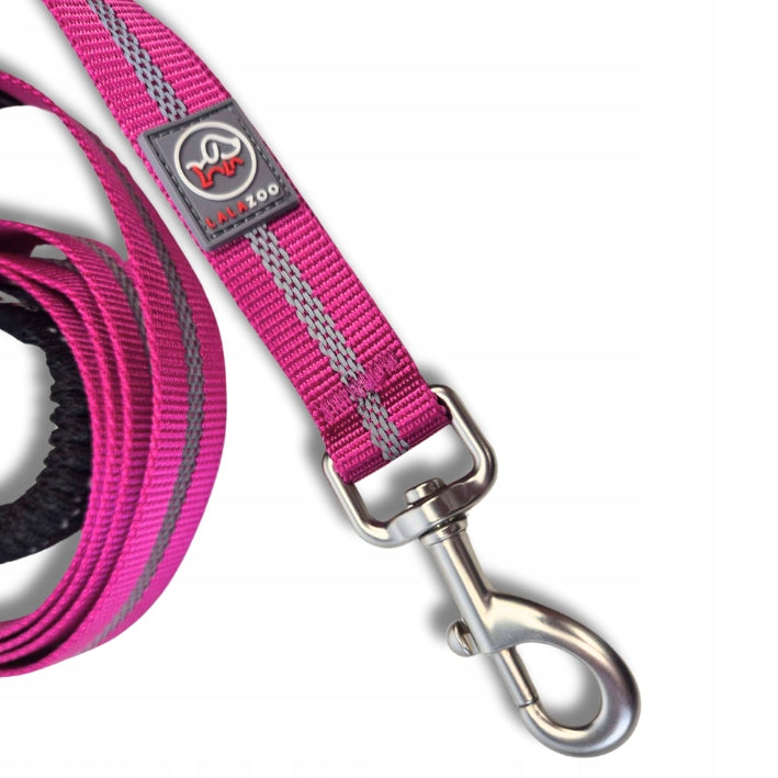 Sports leash for dog with shock absorber ADVENTURE for running black 1,8cm-L Brand Lalazoo