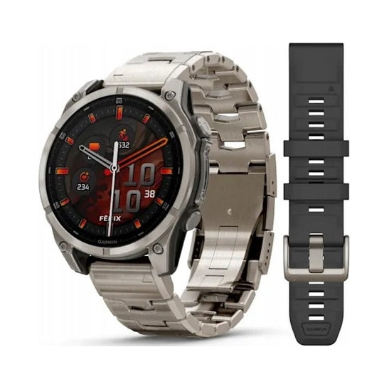 Sports watch Garmin Fenix 8 AMOLED Sapphire Titanium grey