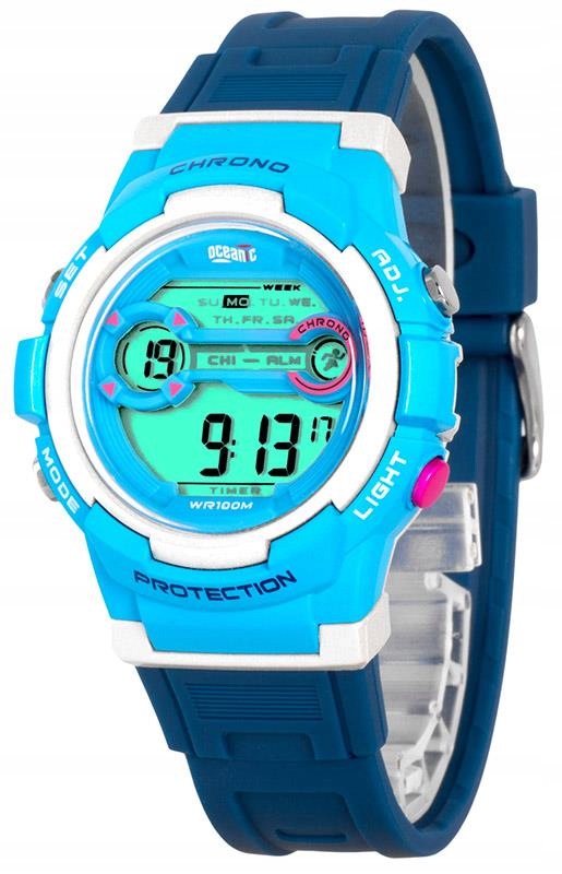 Sports watch Oceanic electronic waterproof stopwatch timer alarm date Brand Oceanic