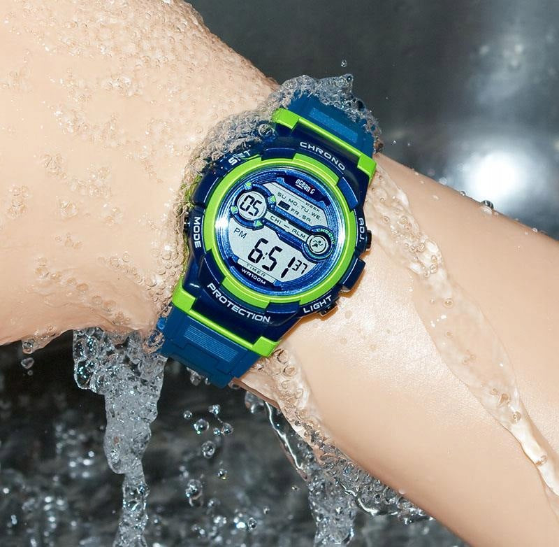 Sports watch Oceanic electronic waterproof stopwatch timer alarm date Main pattern plain
