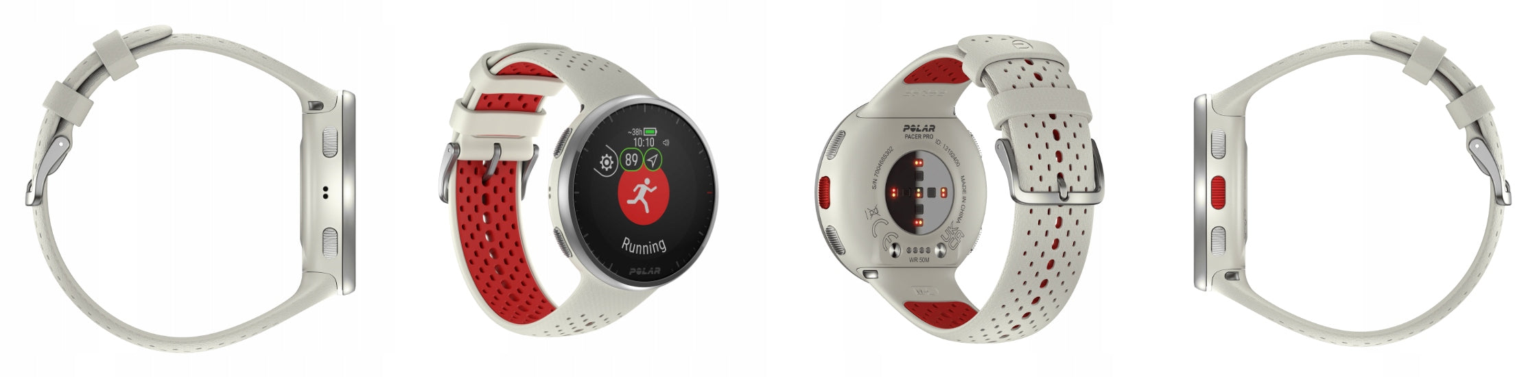 Sports watch Polar Pacer Pro S-L white-red Brand Polar