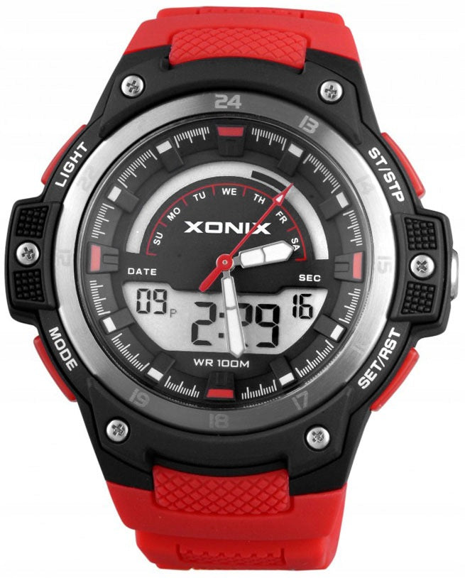 Sports watch Xonix analogue digital waterproof stopwatch alarm
