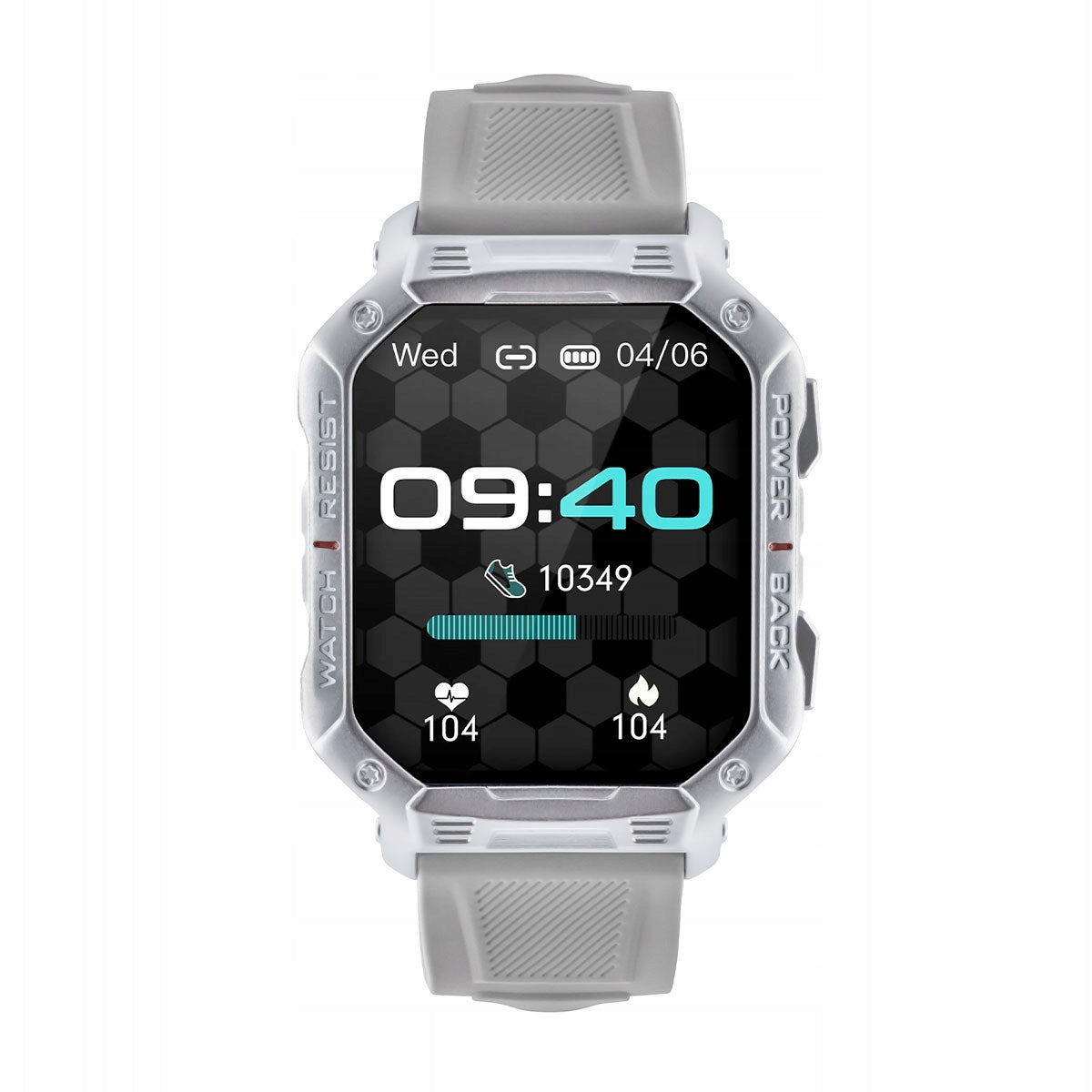 Sports watch smartwatch sport Ultra silver TRAINING PL MENU