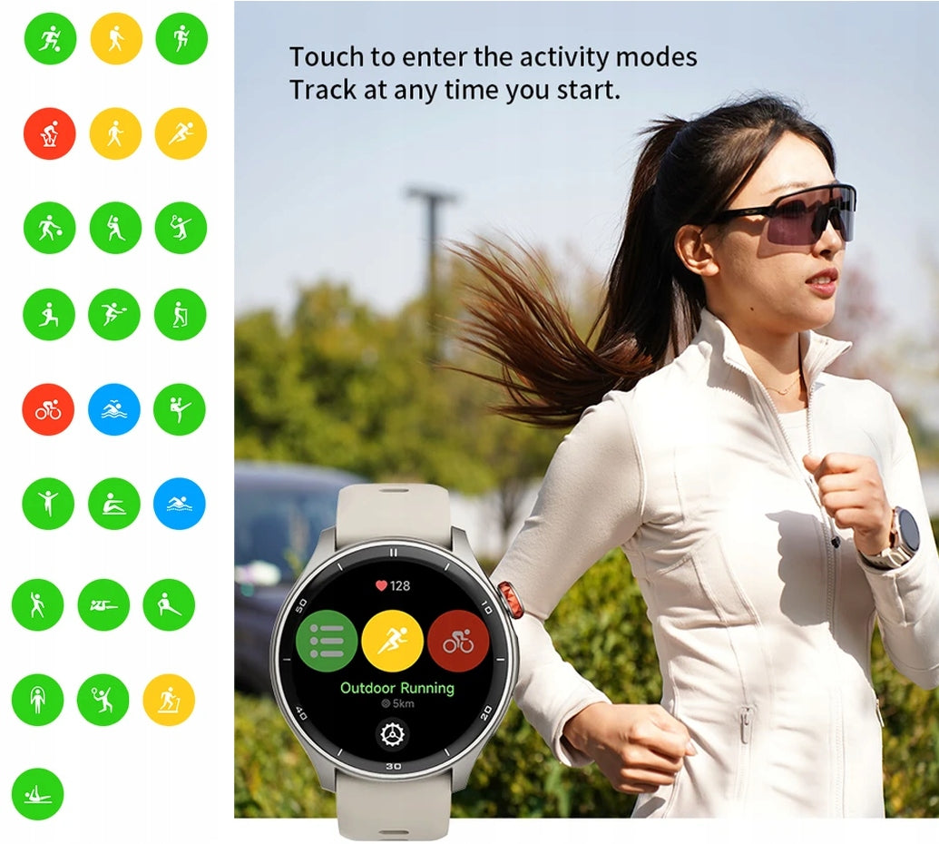 Sports watch with GPS Smartwatch IGPSport LW10 silver titanium Color silver