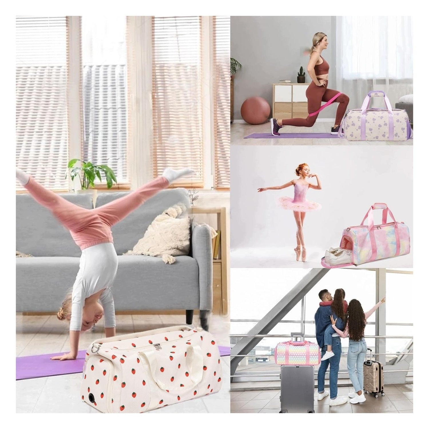 Sporttas - for children - with ventilation - pink Brand no brand