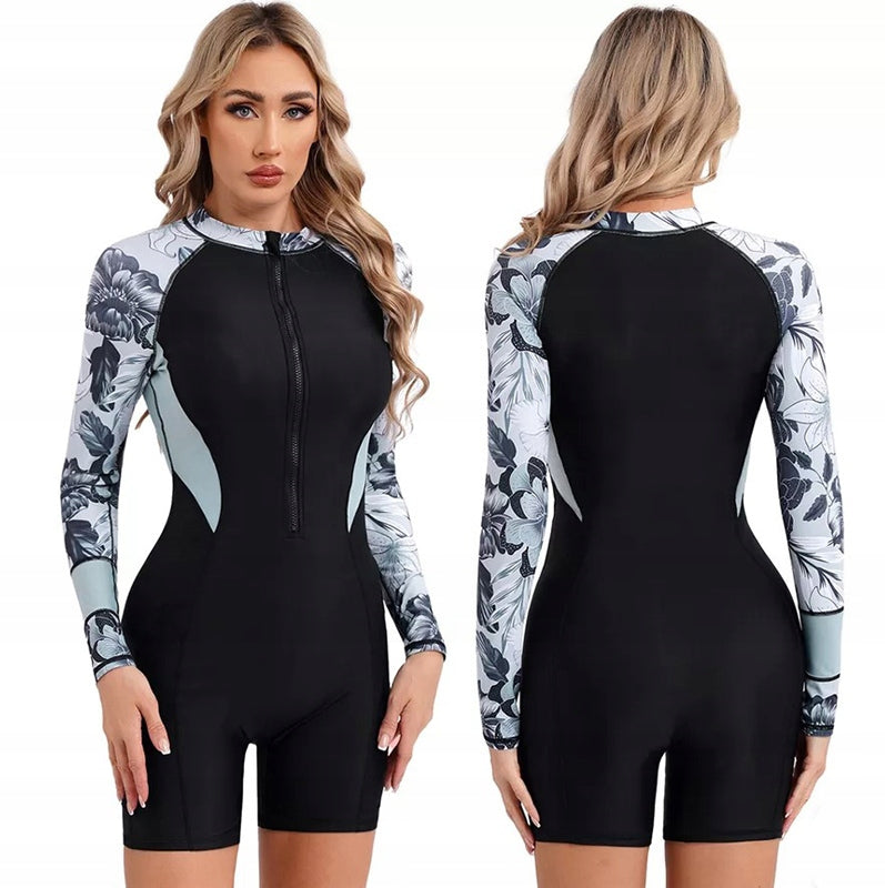 Sporty One-piece swimsuit with front zip 2XL Brand no brand
