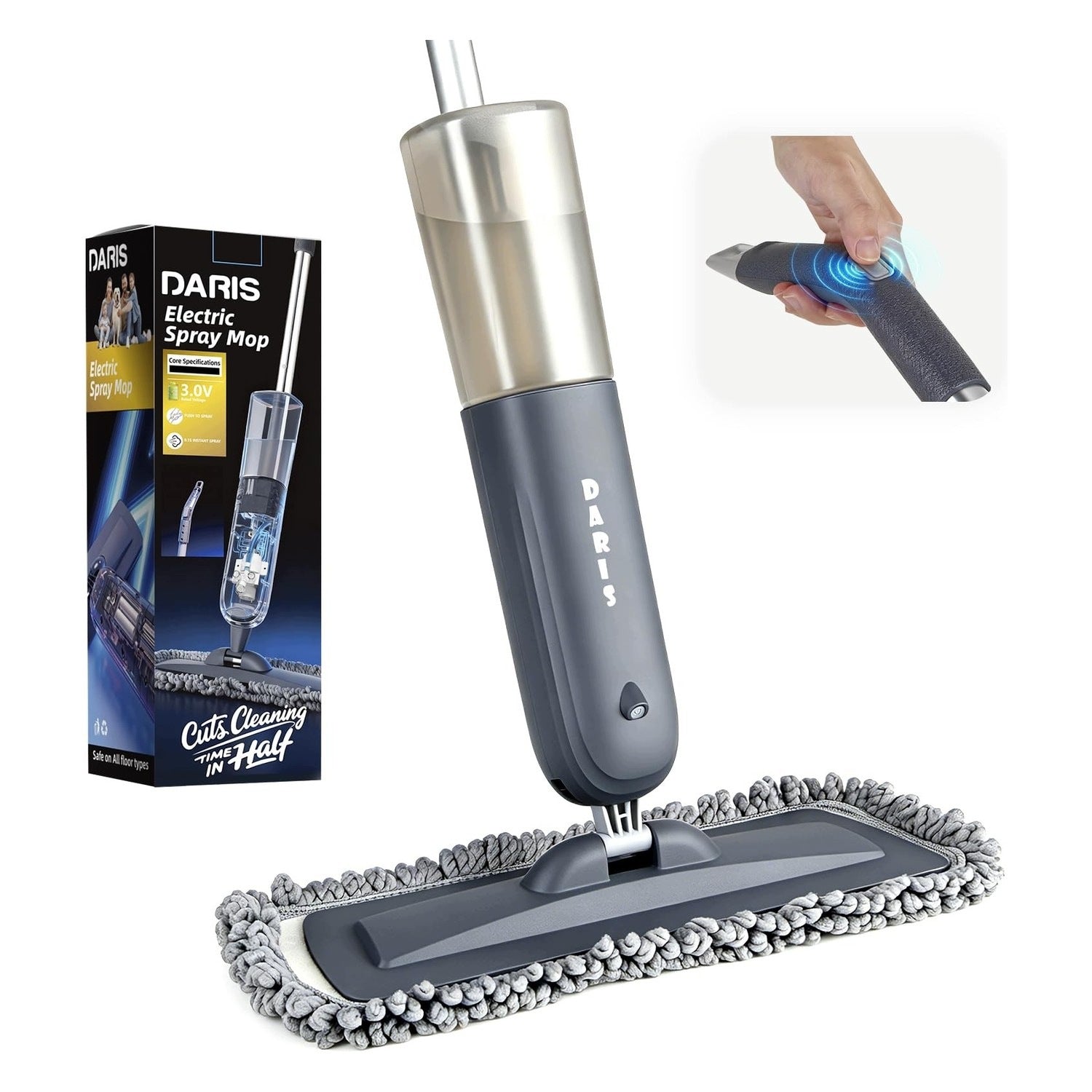Spray Mop - 700 ml tank - floor cleaning - 2 mops