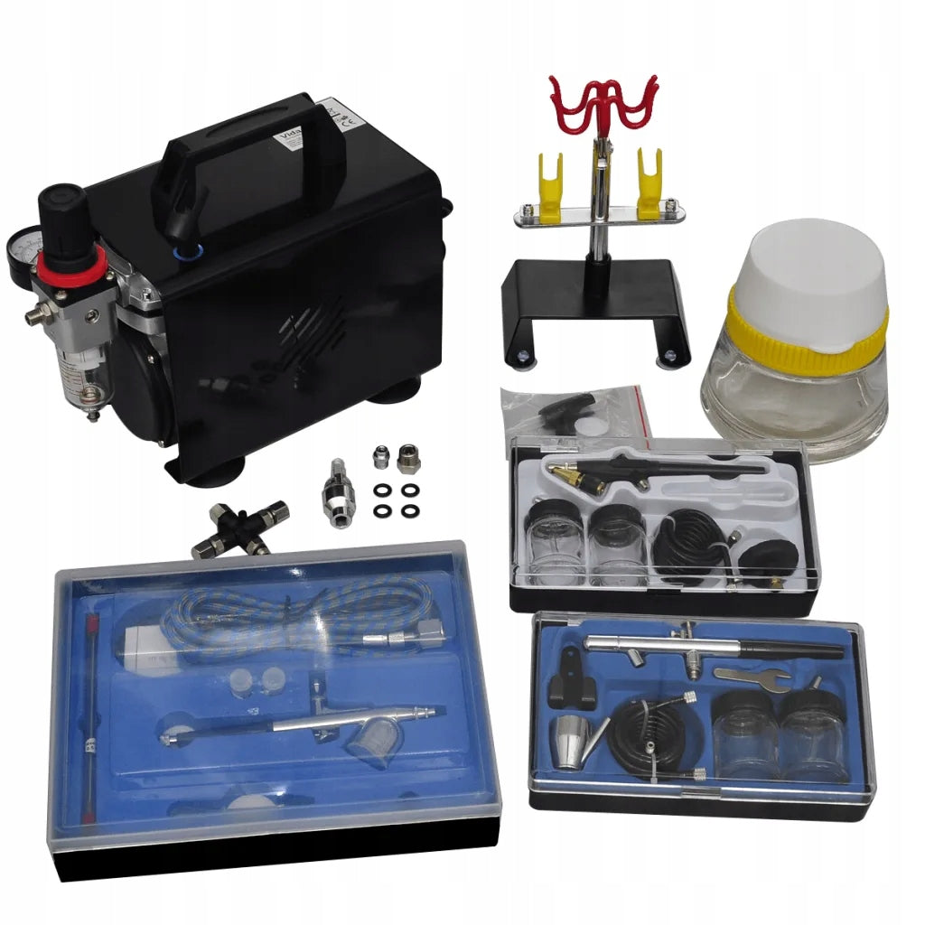 Spray Painting Kit with 3 Airbrushes