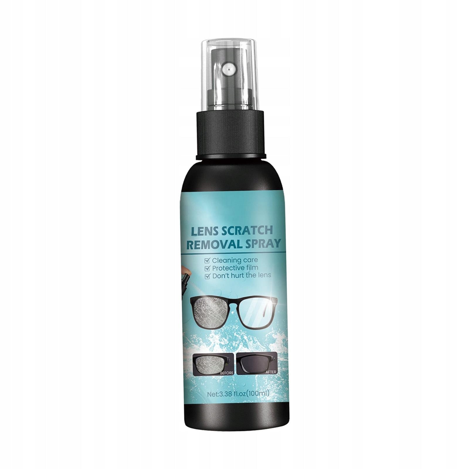 Spray for removing scratches of glasses lenses,