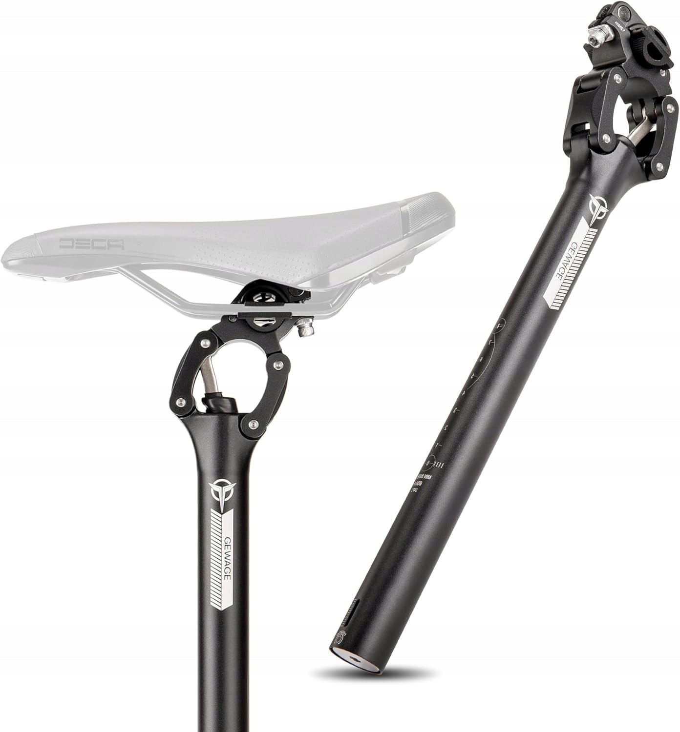 Spring-loaded aluminium seat post for bicycle 31,6 mm