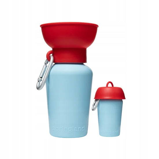 Springland dog bottle 590 ml Flip Travel Water Bottle Cherry/Sky Blue