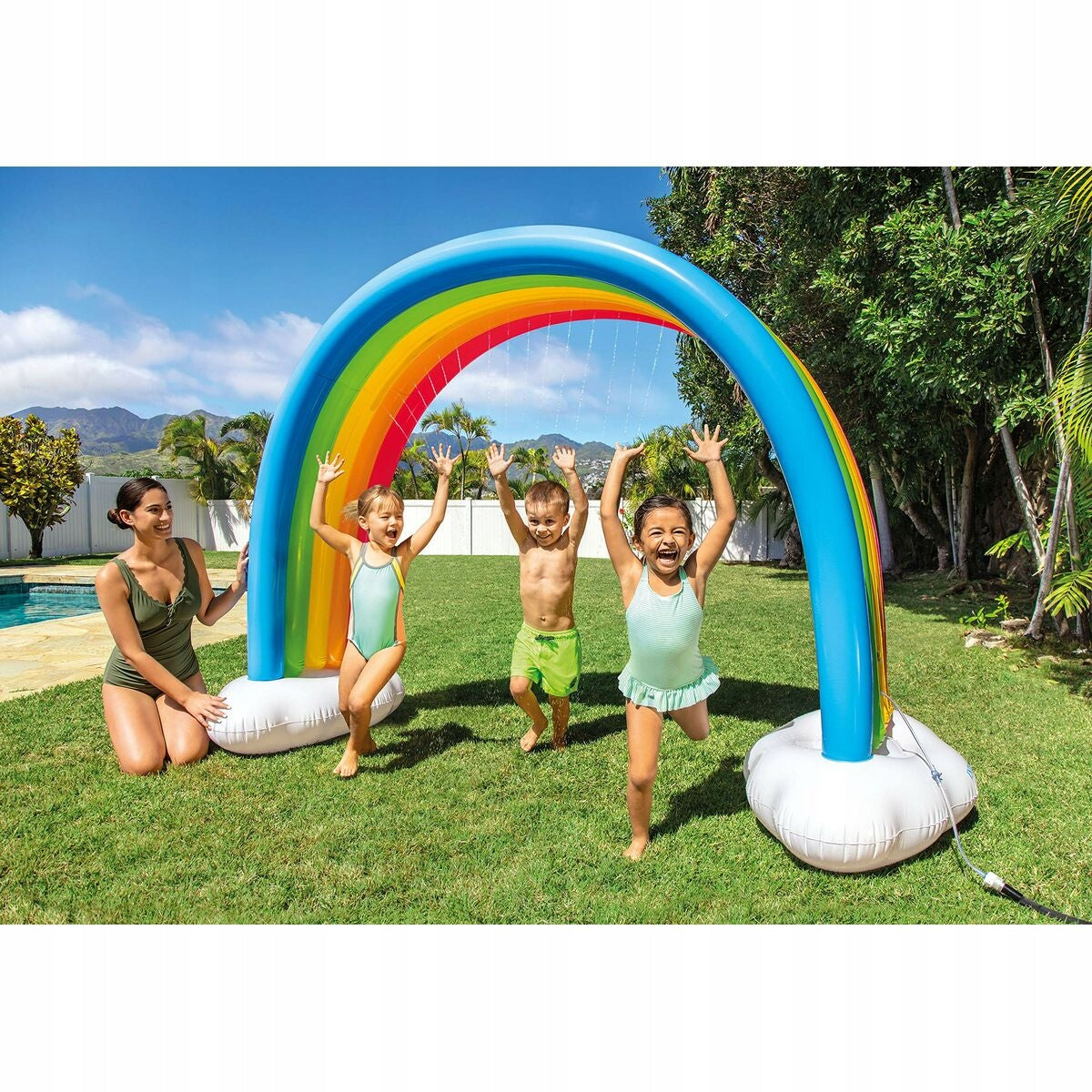 Sprinkler gate rainbow large 300x180 cm Intex 56597 Length 300 cm