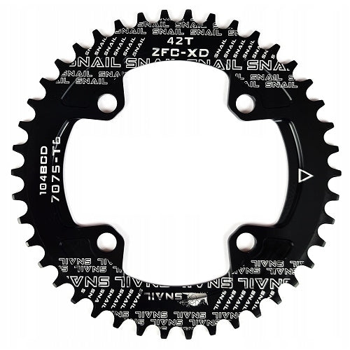 Sprocket Narrow Wide 42T 104BCD BLACK SNAIL