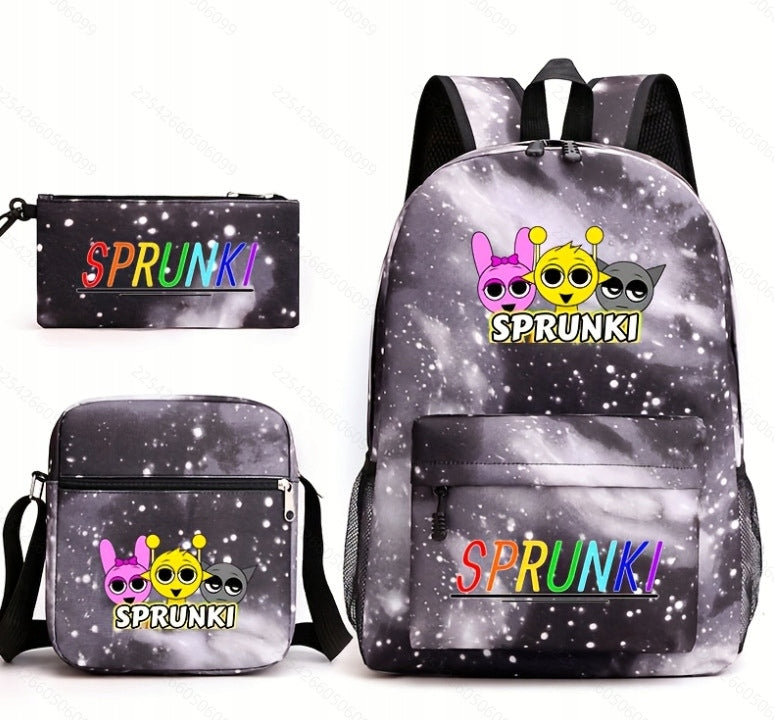 Sprunki Plush SCHOOL SET BACKPACK BAG PENCIL CASE high quality Manufacturer code fdtu67ujfhtyhdrg