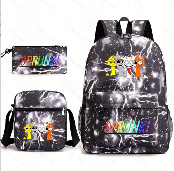 Sprunki Plush SCHOOL SET BACKPACK BAG PENCIL CASE high quality Packaging status original