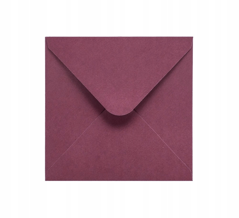 Square Envelopes K4 Burgundy 120g 10 Pieces - Elegant Ko