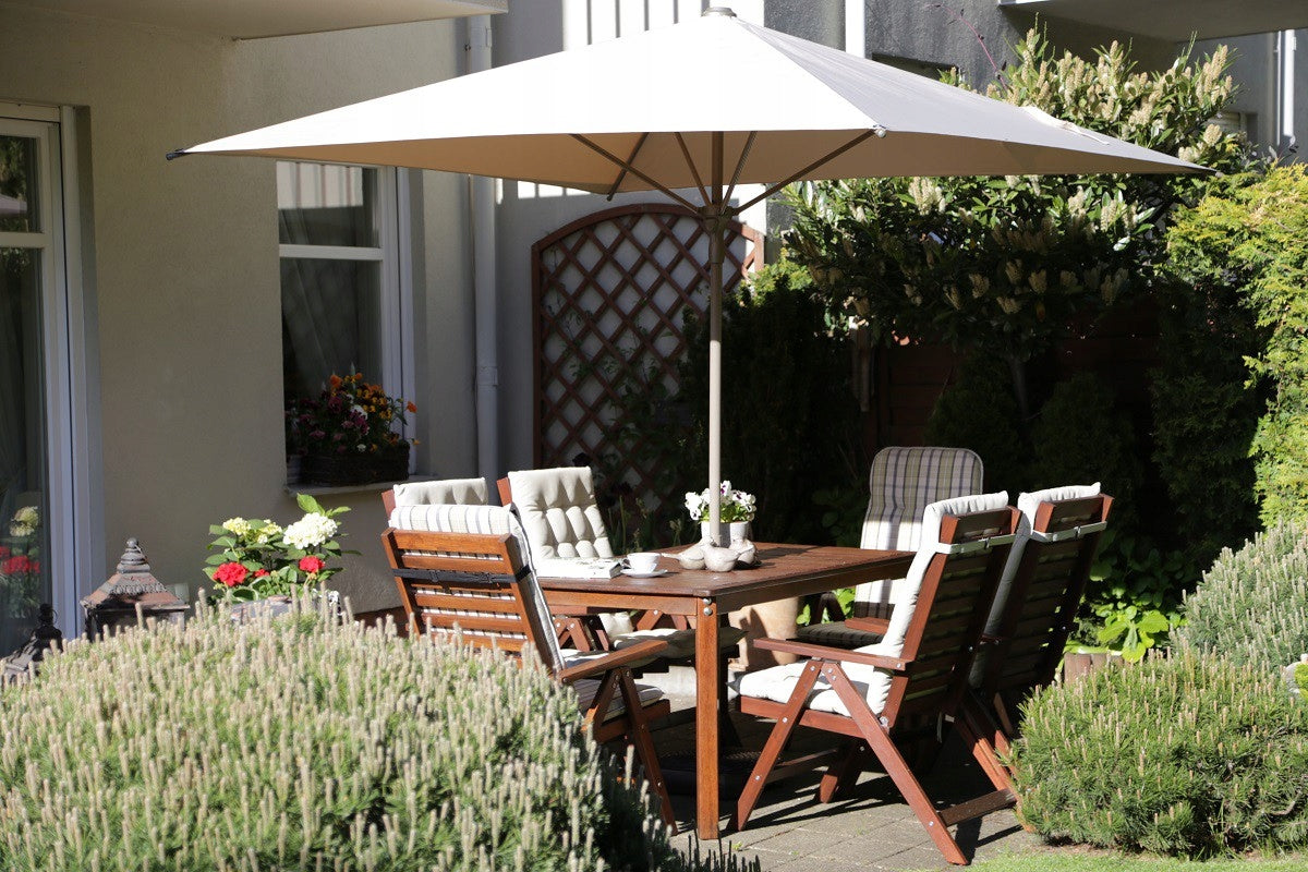 Square Folding Garden Umbrella - Grey - Sole - 250x250 Color gray