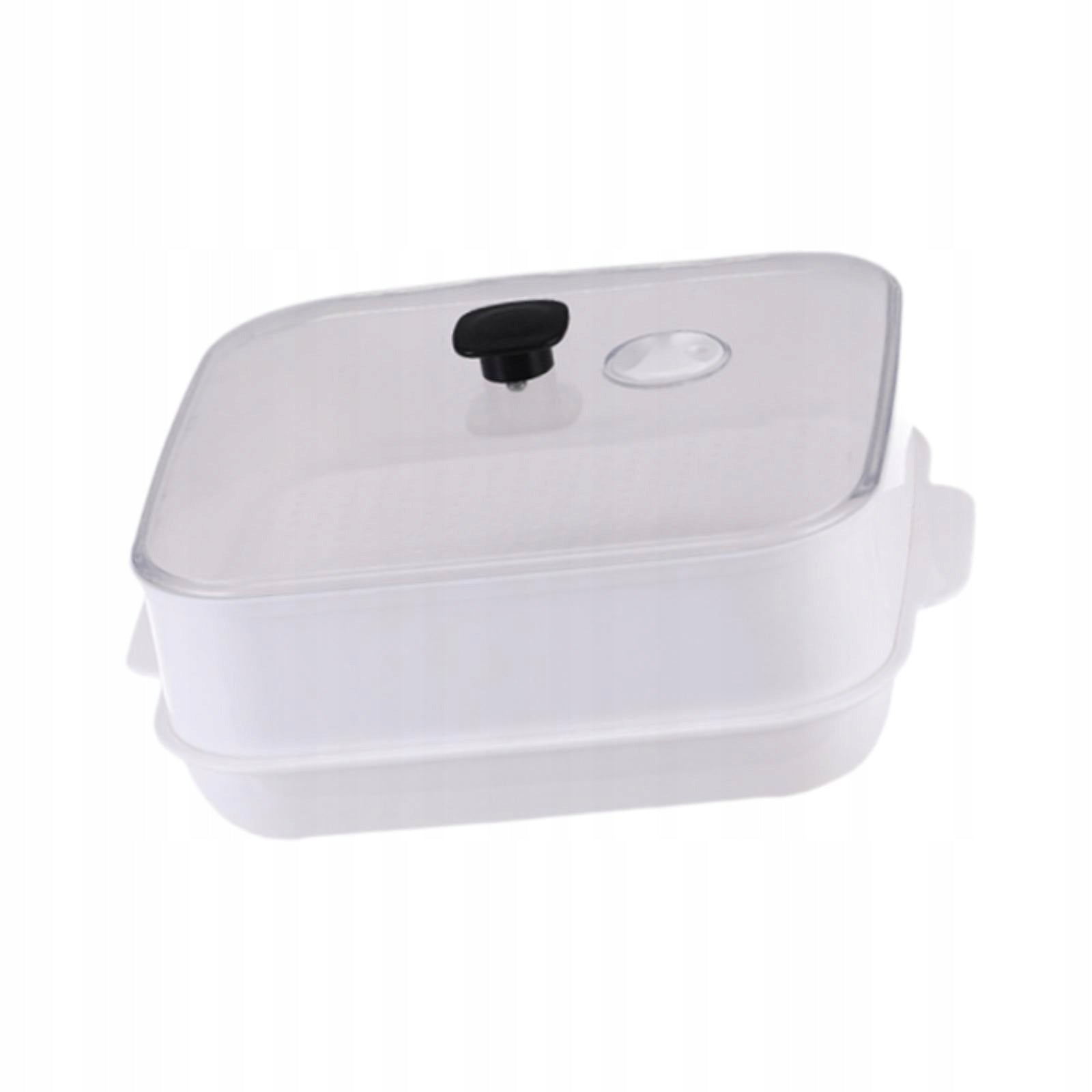 Square Microwave Steamer Cooking Pot Kitchen Gadgets with Single Layer Brand no brand
