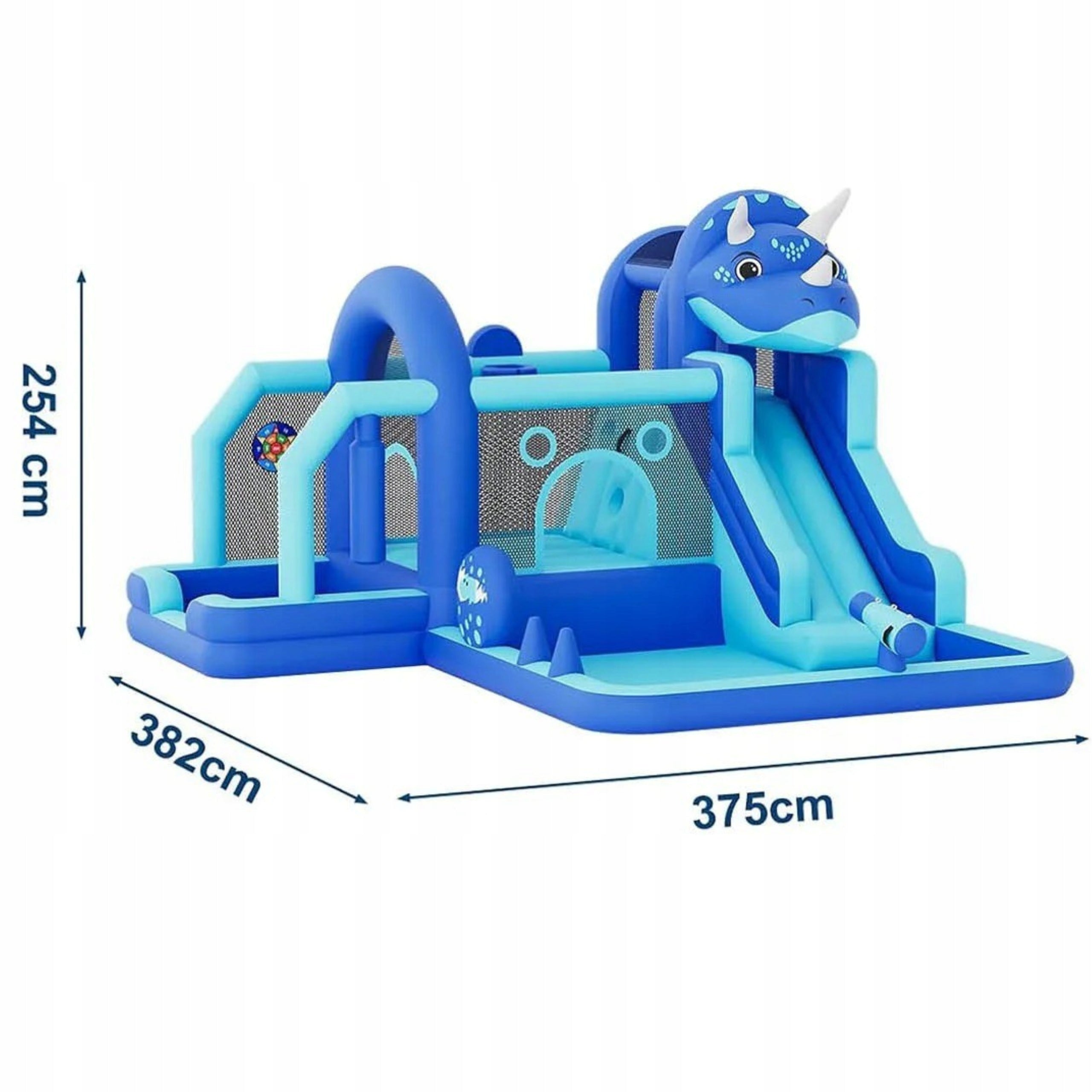 Square Toys Inflatable Castle Dinosaur Water Slide Pool 376x381x254 cm Manufacturer code PLAC ZABAW DMUCHANY ZJEŻDŻALNIA