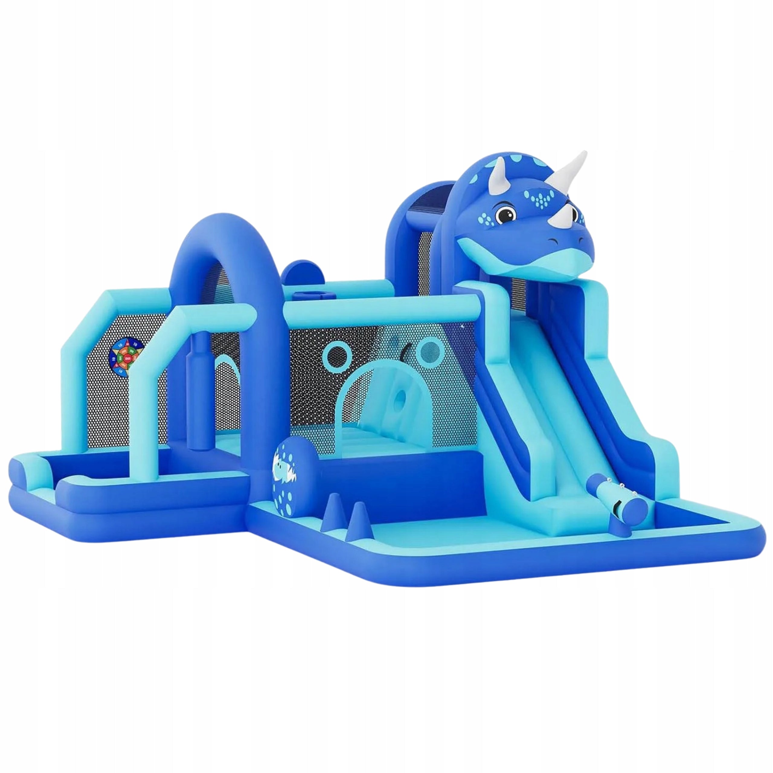 Square Toys Inflatable Castle Dinosaur Water Slide Pool 376x381x254 cm Packaging status original