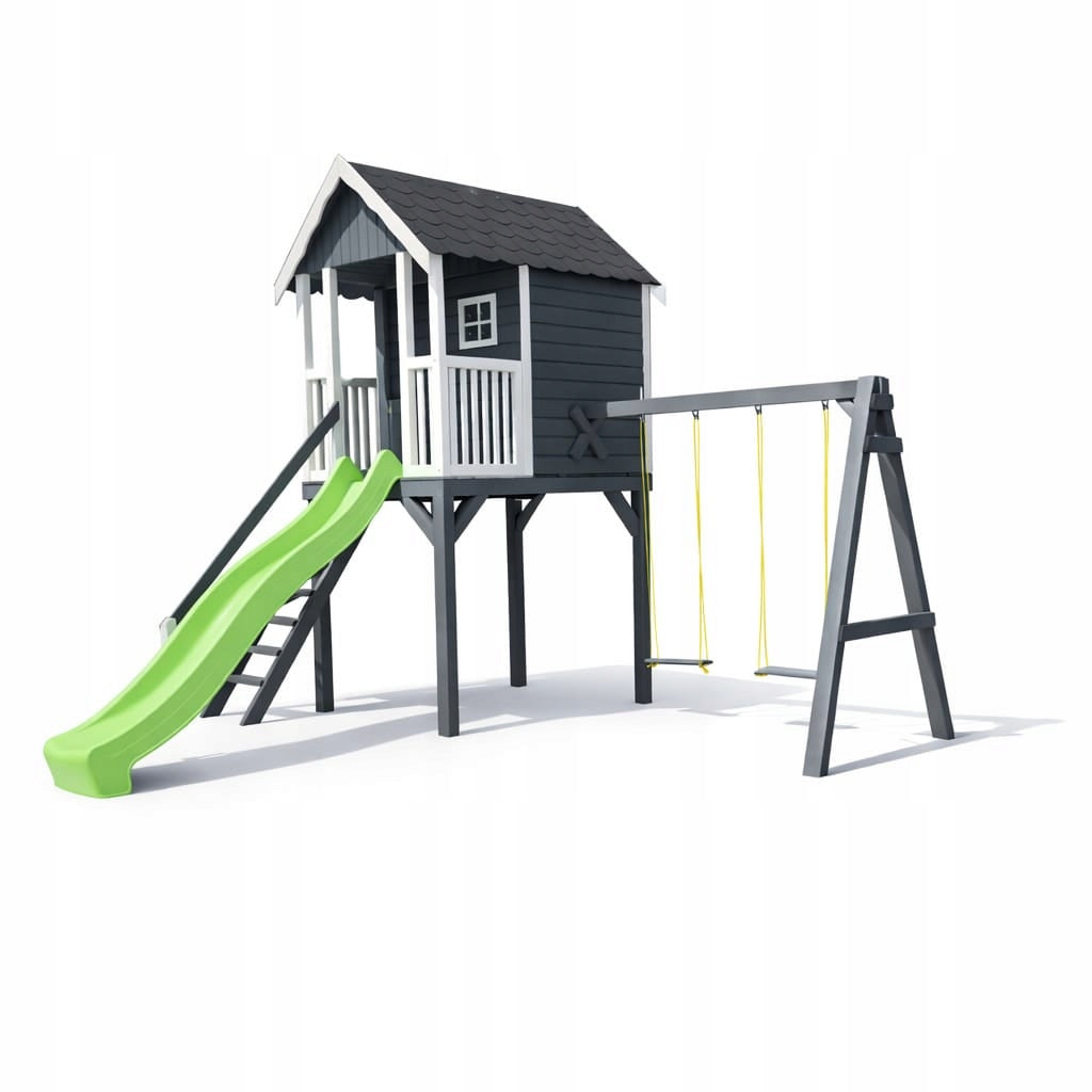 Square Toys Maja Cottage for children Garden Sensory Swing slide climbing Dominant material wood