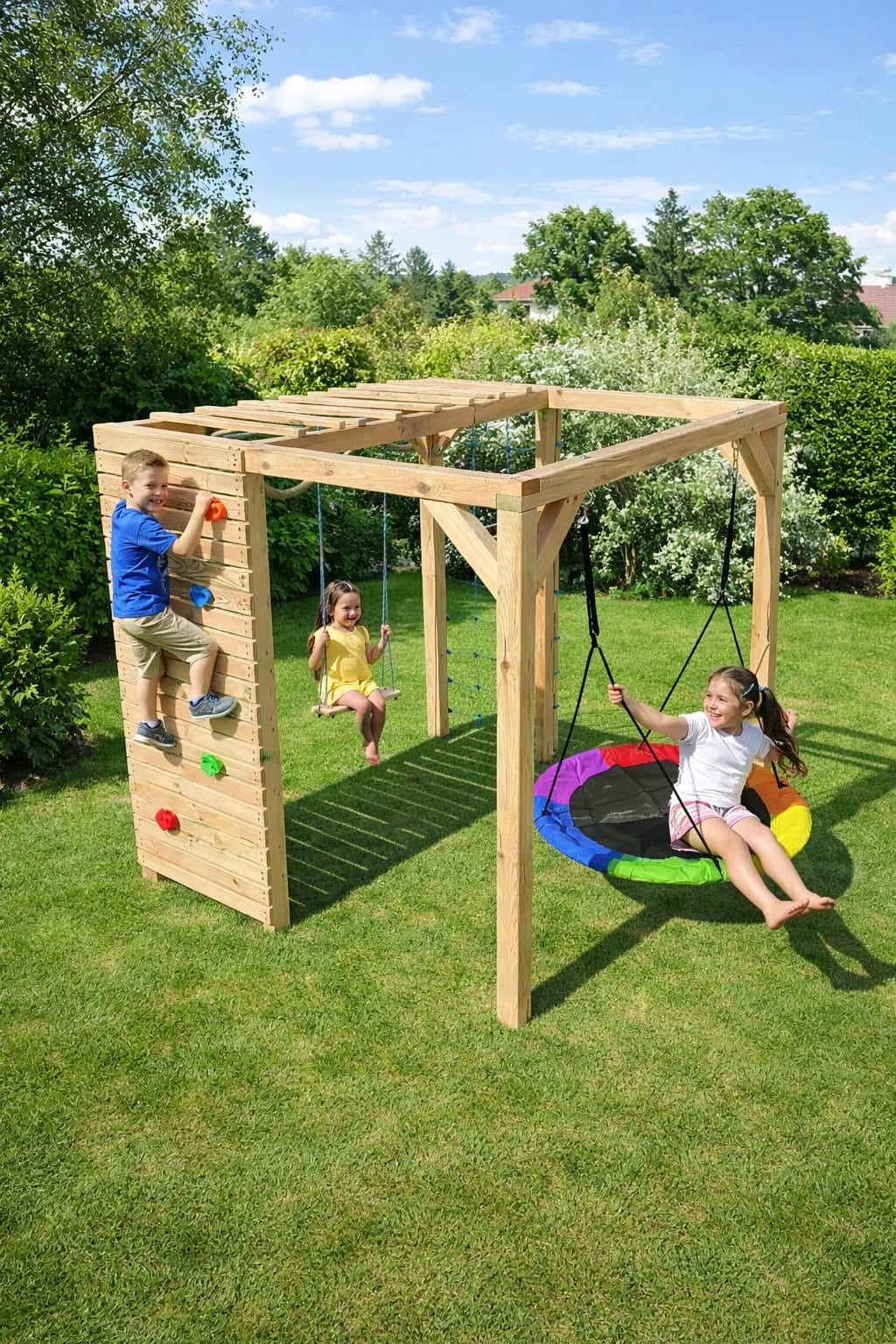 Square Toys garden Monkey Grove Mini for children -Swing wood storks gni Manufacturer code PZMG-01 Mini nie impregnowany