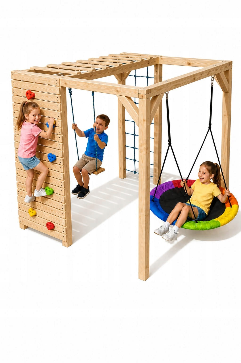 Square Toys garden Monkey Grove Mini for children -Swing wood storks gni