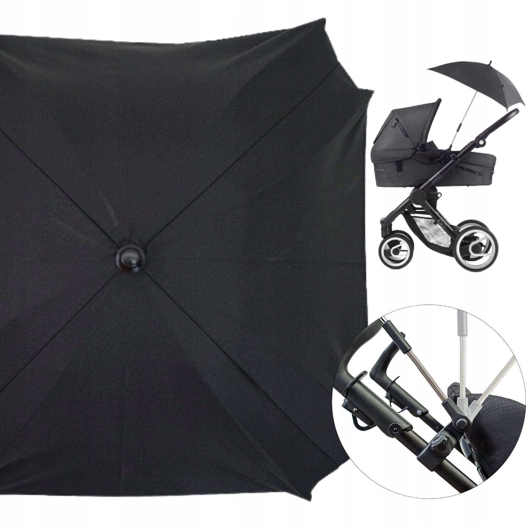 Square Umbrella for Universal Stroller with UV