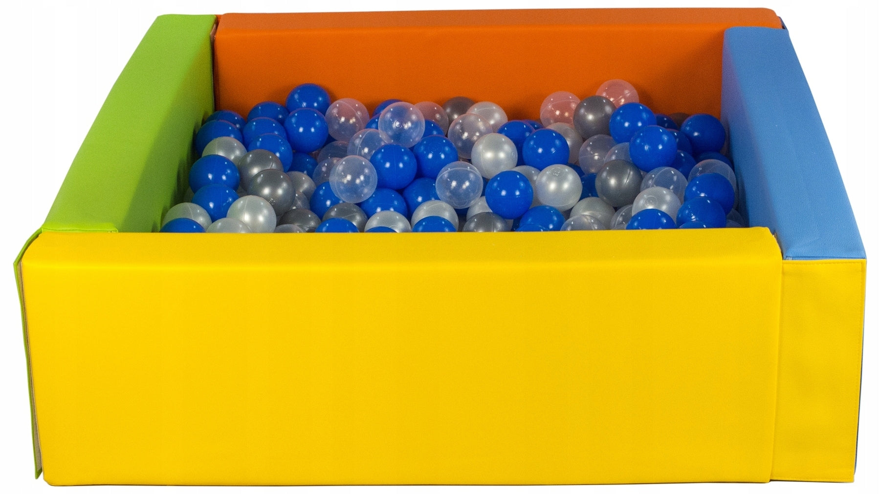 Square eco-leather dry pool with 300 balls (yellow, green, blue Minimum kid's age 0