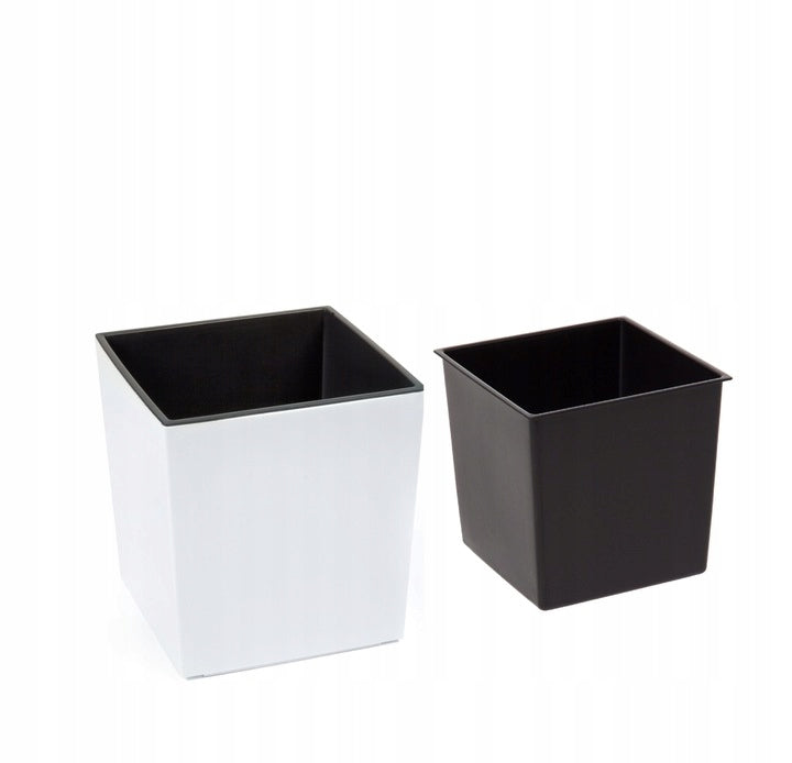 Square flower pot Lamela Juka white 19x19 cm Shape square