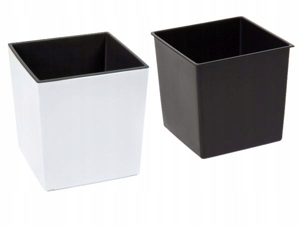 Square flower pot Lamela Juka white 19x19 cm