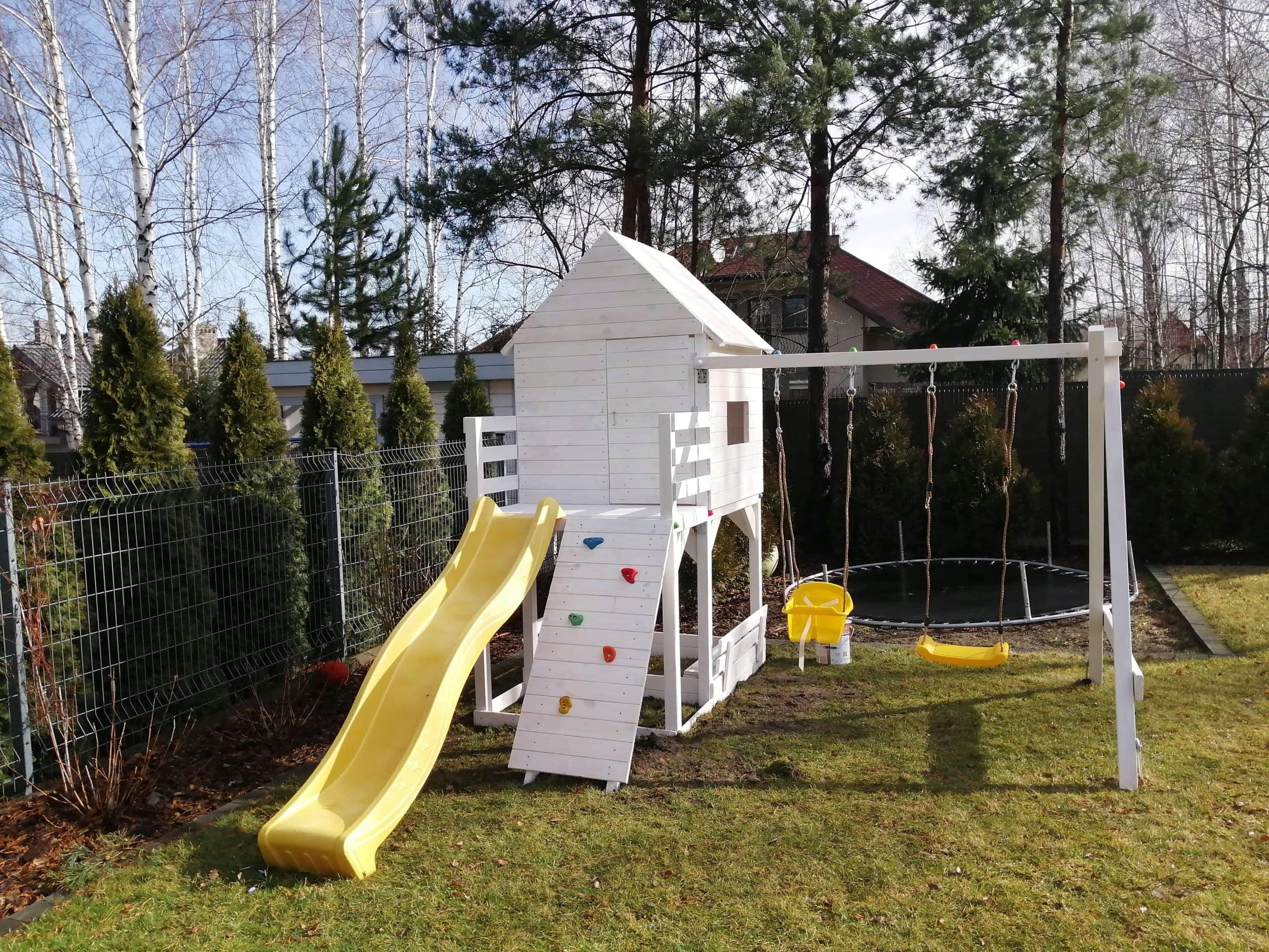 Square toys cottage slide swing climbing