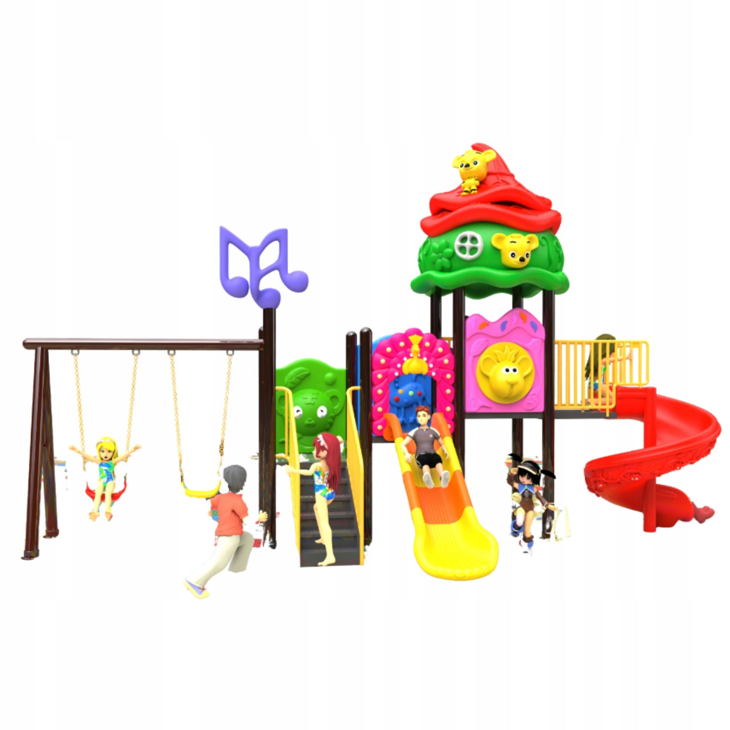 Square toys for children "Nutka" – swings, slides
