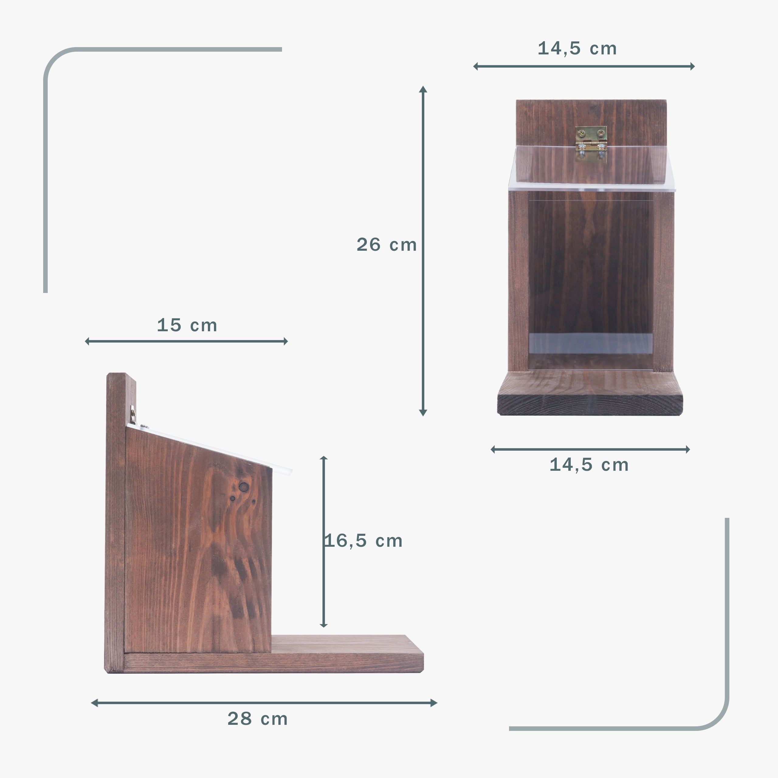 Squirrel Feeder Wooden House Impregnated Large Walnut Pantry Packaging status original