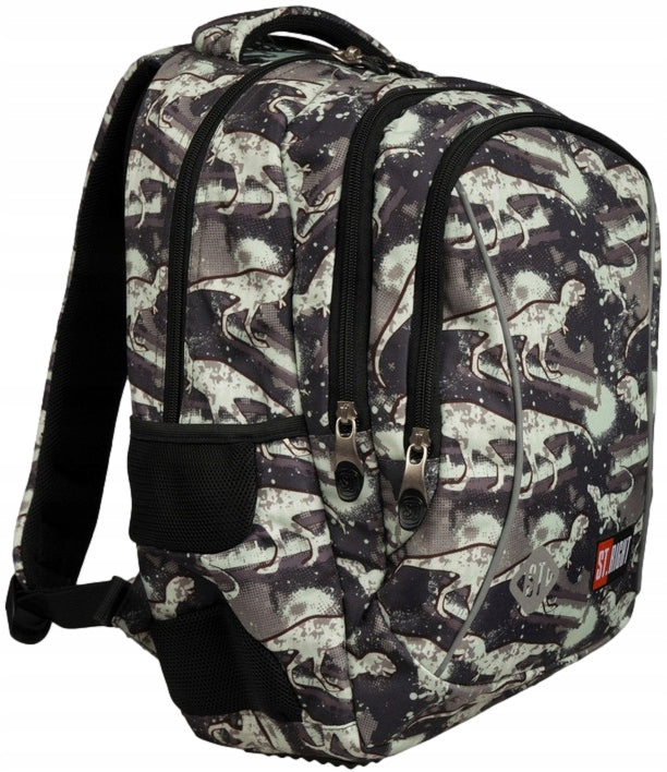 St.Right Dinosaur 3-Chamber Backpack Brand St. Majewski