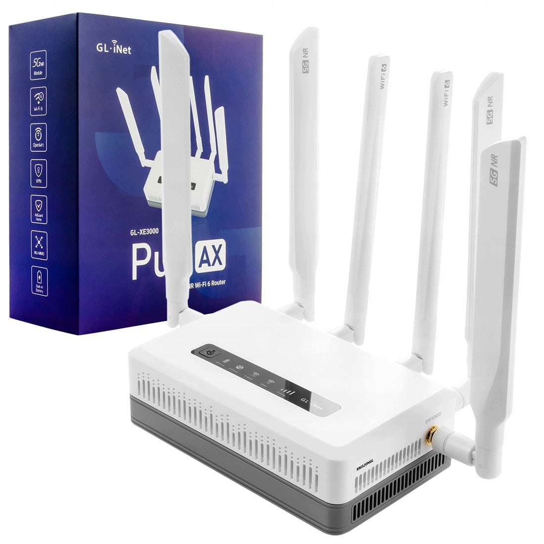 Stable 5G Wi-Fi 6 AX3000 Router with GL-XE3000 Battery High Speed LTE SIM Connection