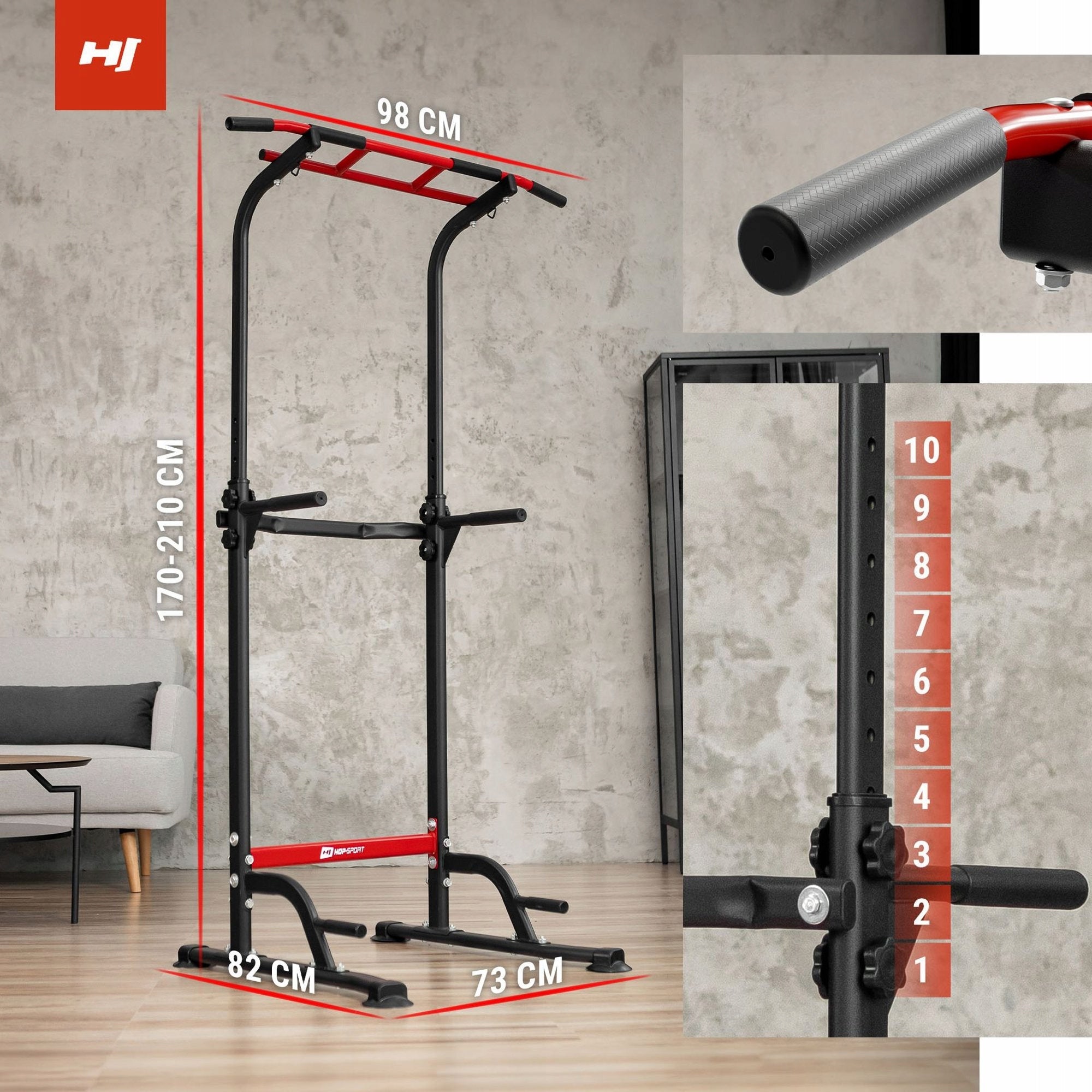 Stable stationary bar adjustable handrail dip holders for workouts Packaging status original