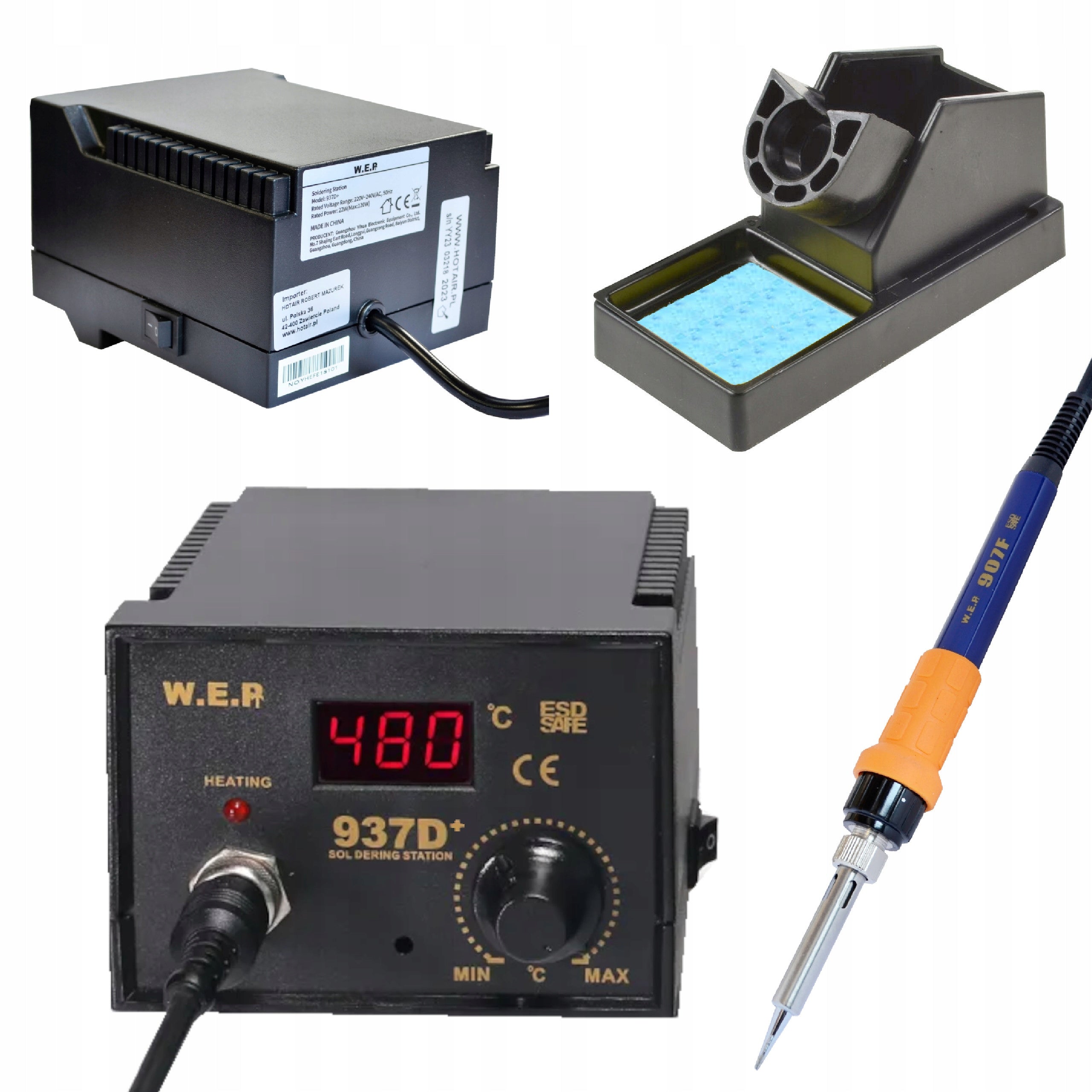 Litavimo stotelė WEP 937D+ 75W