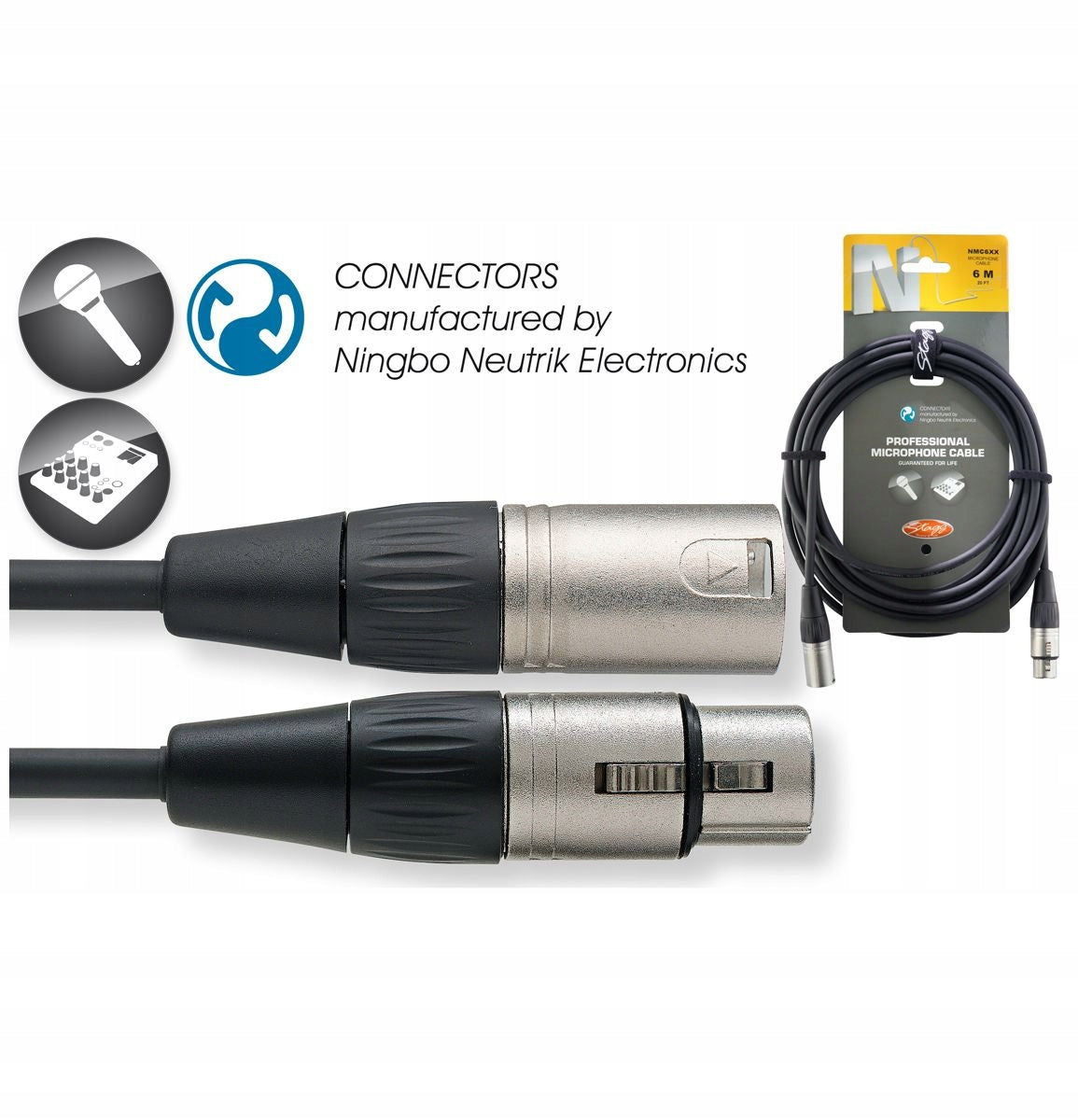 Stagg NMC6R, XLR, 6 m