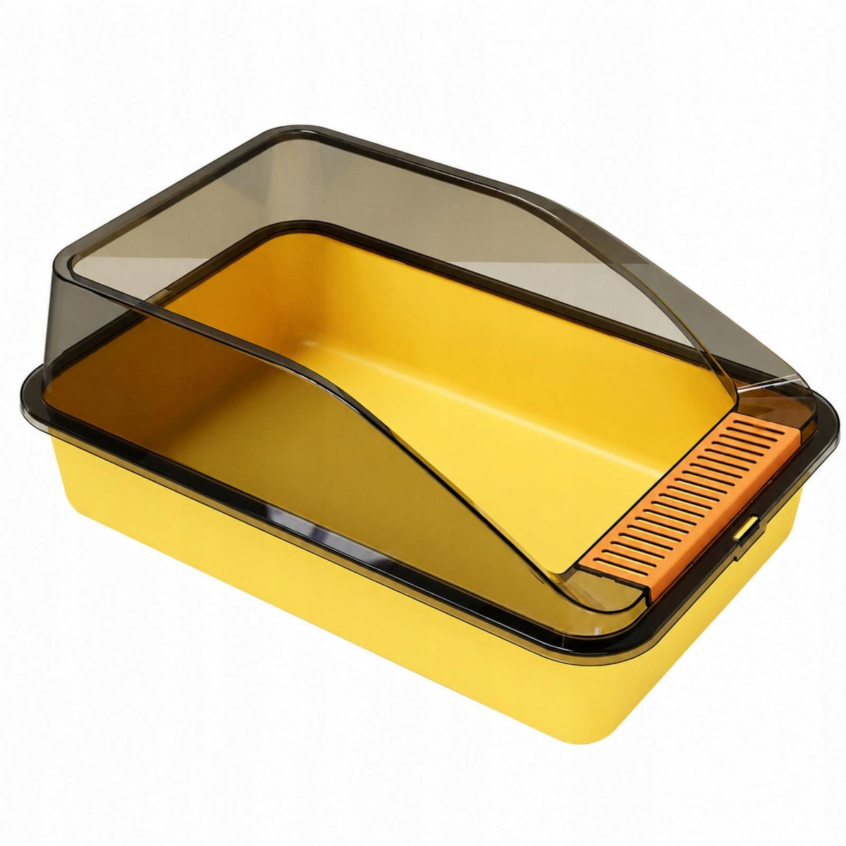 Stain Resistant Enclosed Cat Litter Tray | Spacious, Cat cat litter Yellow