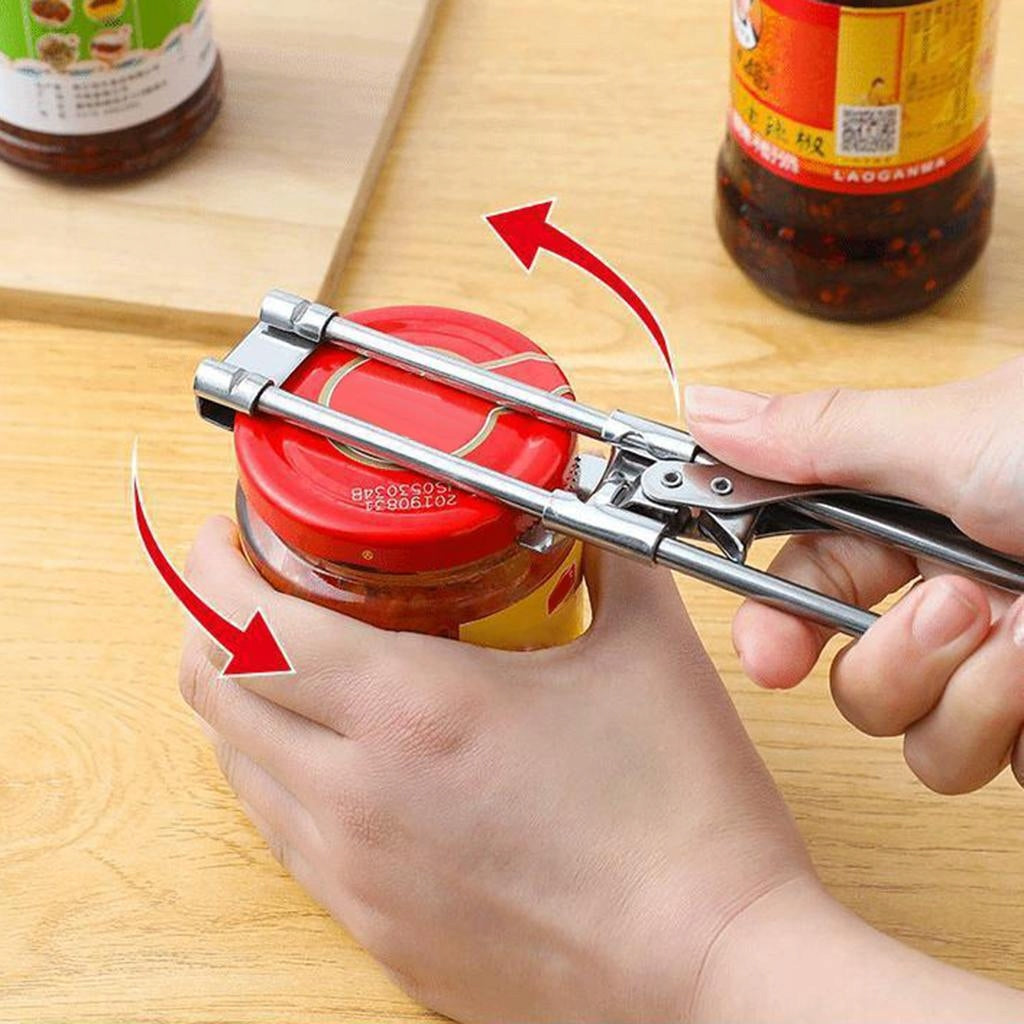 Stainless Manual Jar Opener Can Lid Opener Adjustable Jar Cover Remover Manufacturer no brand